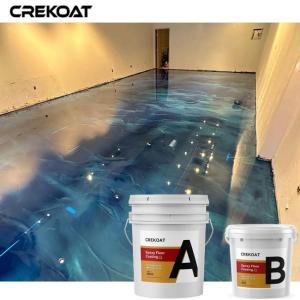 China 3D Effect Metallic Epoxy Floor Coating Resist Stains Chemicals And Wear on sale