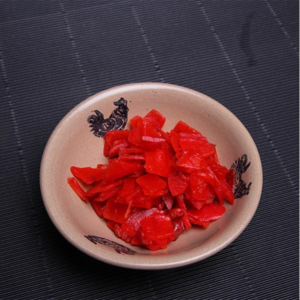 Buy Fukushinzuke Japanese Pickled Radish Pink Red White Color at wholesale prices