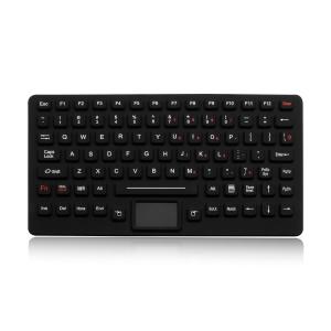 IP65 Silicone Industrial backlit Keyboard With Sealed Touchpad For Computer