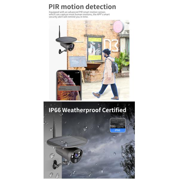 STG-3L Factory low price Outdoor Produced HD 1080P Smart Home Pir Detection Low Power Consumption Battery Solar Camera