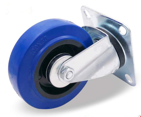Buy 3'' trolley wheels rubber caster zinc plated plastic casters 75mm at wholesale prices