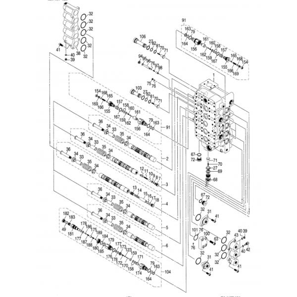 Belparts Excavator Hydraulic ZX470 EX470 Main Control Valve For Hitachi 4632973