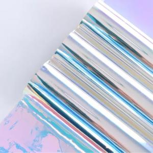 Rainbow PET Florist Wrapping Paper 50cmx50cm Iridescent Cellophane Wrapping