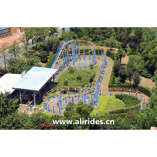 Fun park outdoor amusement equipment family game machine 12 seats space train roller coaster rides for sale