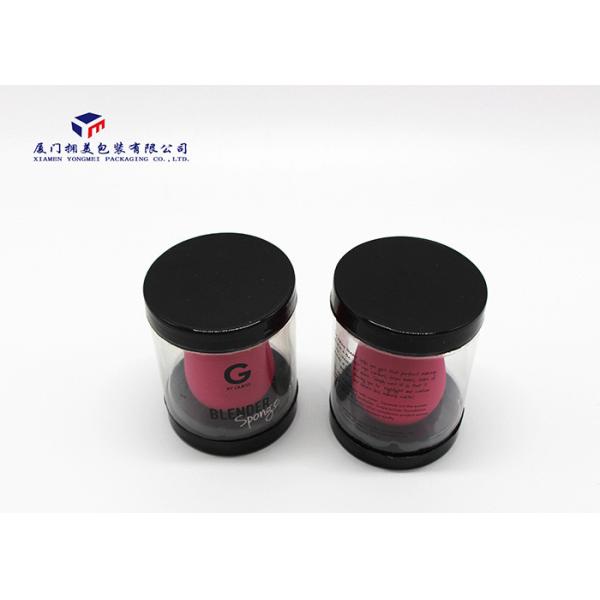 Black PVC Covers Clear Retail Tubes , Clear Plastic Cylinder Tubes Fast Sample Time