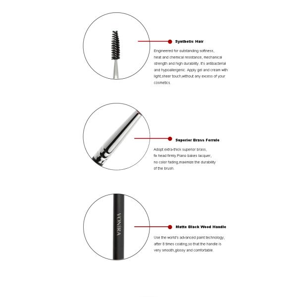 High Performance Brow and Lash Brush With Imported Synthetic Hair