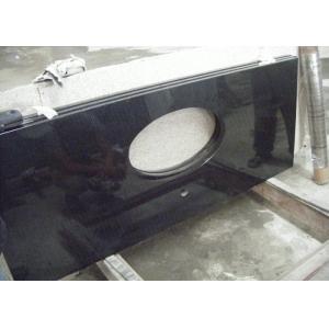 China Black Dupont Granite Bathroom Vanity Tops , Granite Overlay Countertops With 1 Faucet  Hole on sale