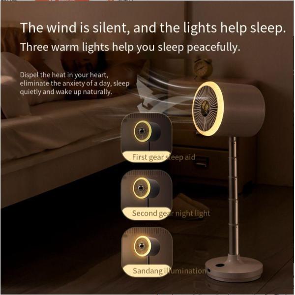 USB Portable Shaking Head Floor Fan for Versatile Air Cooling at Home and Outdoor