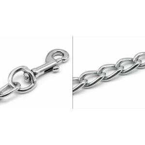 4/6 FT Dog Chain Leash Soft Padded Leather Handle