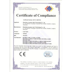 GuangZhou HongHao Photoelectric Technology Lighting CO., LTD Certifications