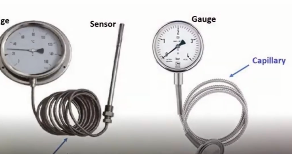 Stainless Steel Capillary Pressure Gauge with 1.5" Dial Size and 0-6bar Pressure Range for Wall-Hung Boilers