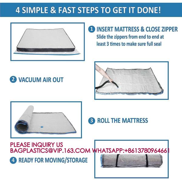 Mattress Vacuum Bag Zip Compression Storage Moving Returns Bag Vacuum Seal Mattress Bag