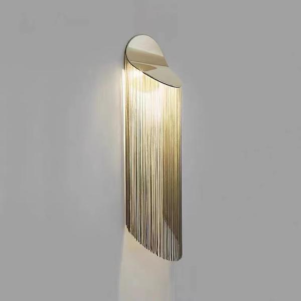 Luxury Design Indoor Decoration Living Room Staircase Modern LED Crystal Wall Lamp