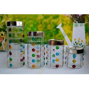 Quality SET OF 4 PCS GLASS CANISTER for sale