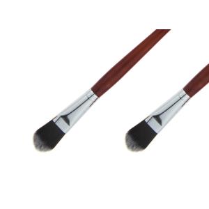 Wooden Handle Foundation Stippling Brush With Mixed Nylon Hair
