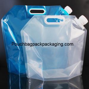 5L stand up spout pouch for water, plastic water bag foldable
