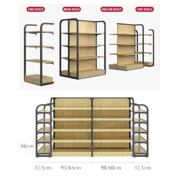 Modern Supermarket Display Grocery Shelf Racking For Customizable Design