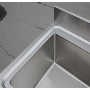 Brushed Stainless Steel Display Racks Undermount Single Bowl With Drainboard