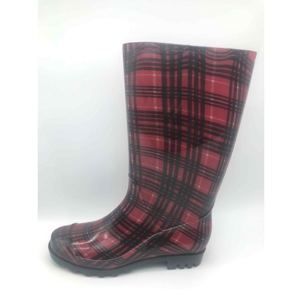 Customized Female Rain Boots Non Slip Sole Womens Tall Gumboots Waterproof