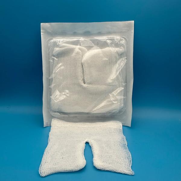 Medical Absorbent Gauze Swab Y & U Style with Stitching Sterile Wound Care Product