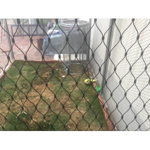 Flexible Stainless Steel X Tend Mesh , Zoo Knotted Rope Mesh For Tigers / Lions