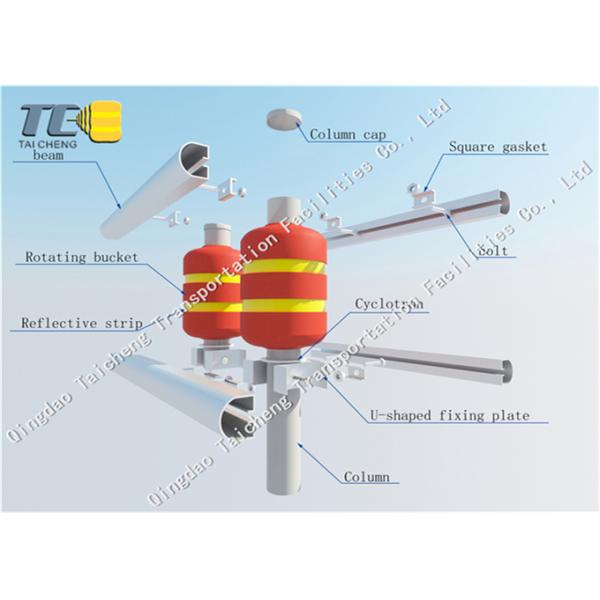 Yellow Red EVA Filled Safety Roller Barrier High Energy Absorption And Low Reaction 20