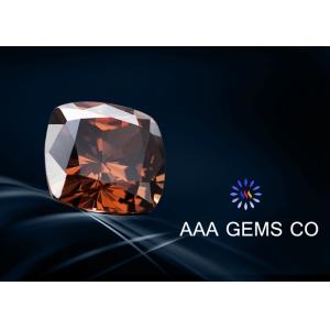 Custom Brown Classic Moissanite 3 Carat 5mm Cushion Cutting