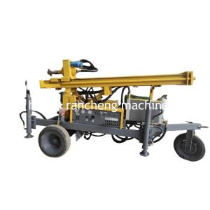 Quality Wheel Trailer Mounted Borehole Drilling Machine 150m Depth 32HP Engine for sale