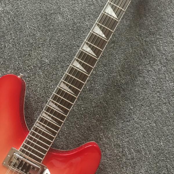 Cherry red 24 frets and12 strings Rickenback 360 electric jazz guitar semi hollow Ricken 330 jazz guitar