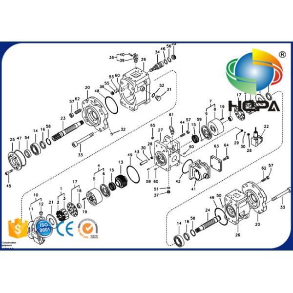 VOE14554798 14554798 Main Pump Seal Kit for Volvo EC330B EC330C EC360B