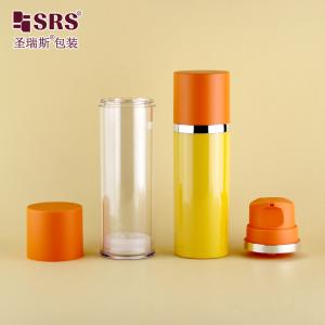A0215 Snap On Style Plastic Round Facial Serum Bottle AS Vacuum Bottle Empty
