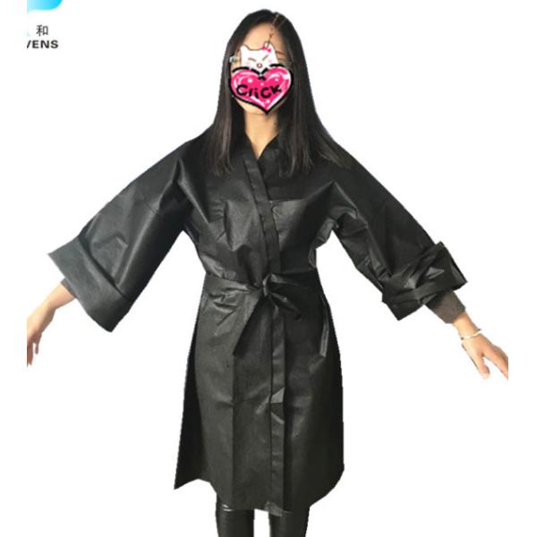 78g PP non-woven 130cm Length Disposable Kimono Robes For Beauty Salon
