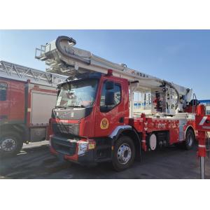 5818Kg Chassis Net Weight Aerial Ladder Fire Truck Double Row Cab 60m Spray