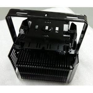Black LED Lighting Aluminum Heat Sink Extrusions 320W Anodized Surface