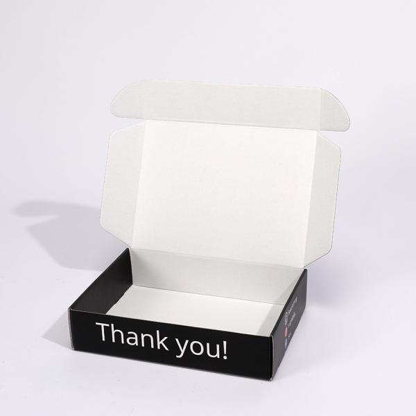 Customized Die Cut Eco Friendly Black Mailer Box for Clothing / Gift / Shoes Packaging