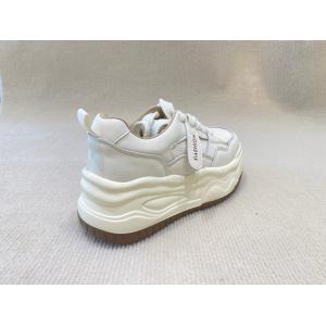 Heightening White Trainers Women Pigskin Insole Ladies Trainers