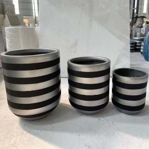 Fading Resistant Fiber Clay Planters For Balconies Easily Cleaned