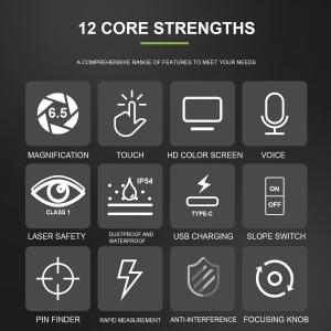 6.5X Magnification Golf Sport Laser Range Finder with Upgraded LCD Screen and