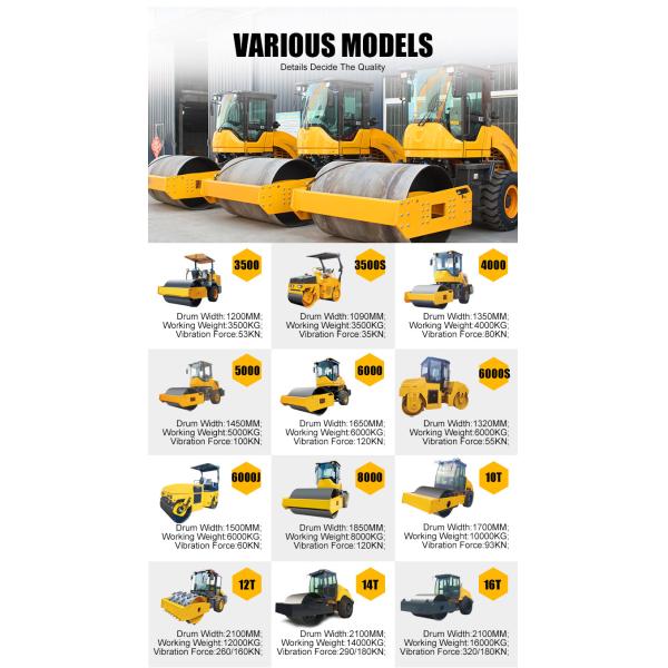 10 Ton Vibratory Road Roller with Hydraulic Features Small Road Roller Compactors Machine