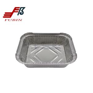 Hygienic Recycable Rectangular Foil Trays For Take Home