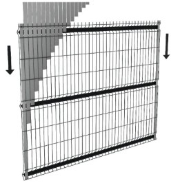 3d Design 60x60mm Curved Metal Fence For Garden