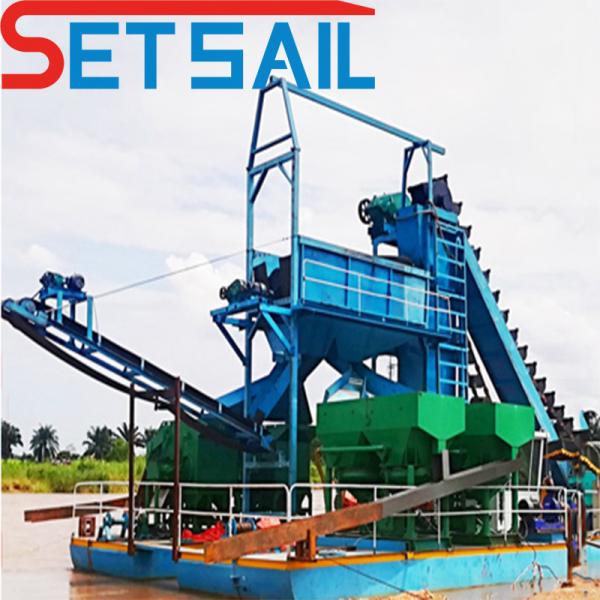 Customized River Diamond Excavation Bucket Chain Gold Dredger