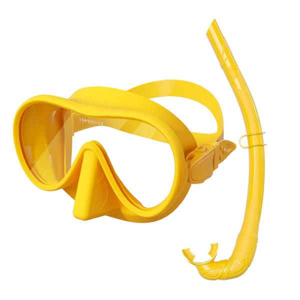 2024 CE Certified Single Tempered Glass Diving Gear Set for Adult Swimming Snorkel Mask Set