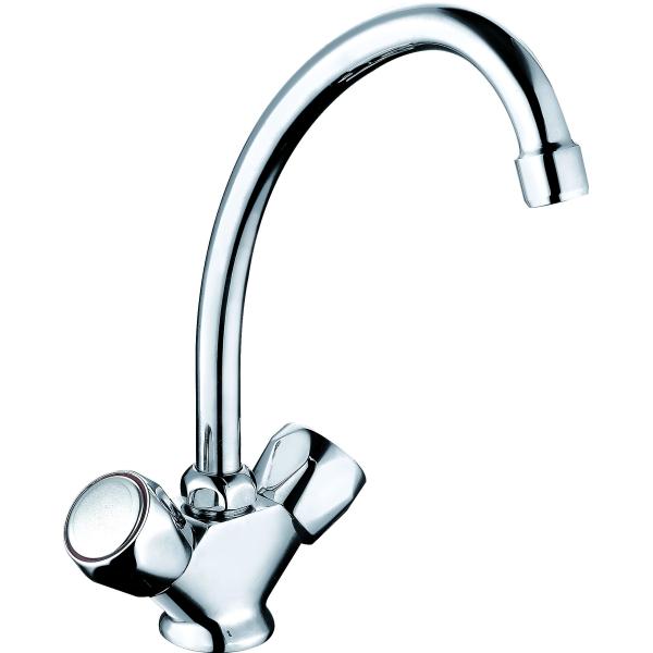 Buy Chrome Finish Kitchen Mixer Taps Contemporary Luxury Brass Kitchen Faucet at wholesale prices