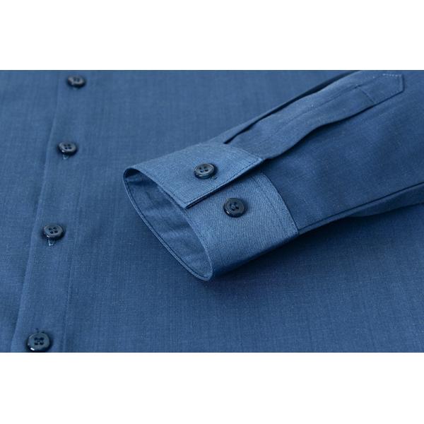 Anti-pilling Men's Long Sleeve Plain Shirts with Polyester Viscose Silk Acrylic Logo