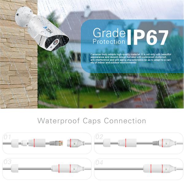 Nvr Ip Camera Kit 6CH 2MP Remote Surveillance Camera Kits Outdoor