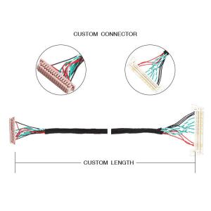 30 Pin Lvds Coaxial Cable Jae Fi-X30hl To Hirose Df13-30ds-1.25c