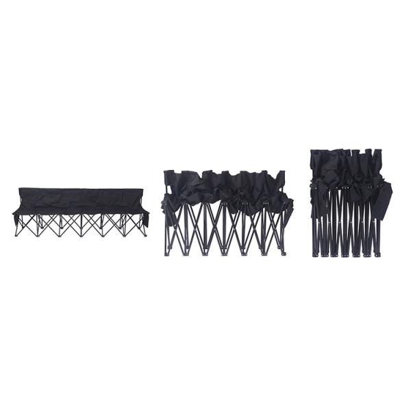 OEM Collapsible Bench Portable 6 Seats Foldable Beach Chair with Carry Bag and Back