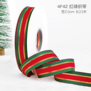 2cm 2.5cm Christmas Printed Ribbons ISO14001 Personalised Xmas Ribbon