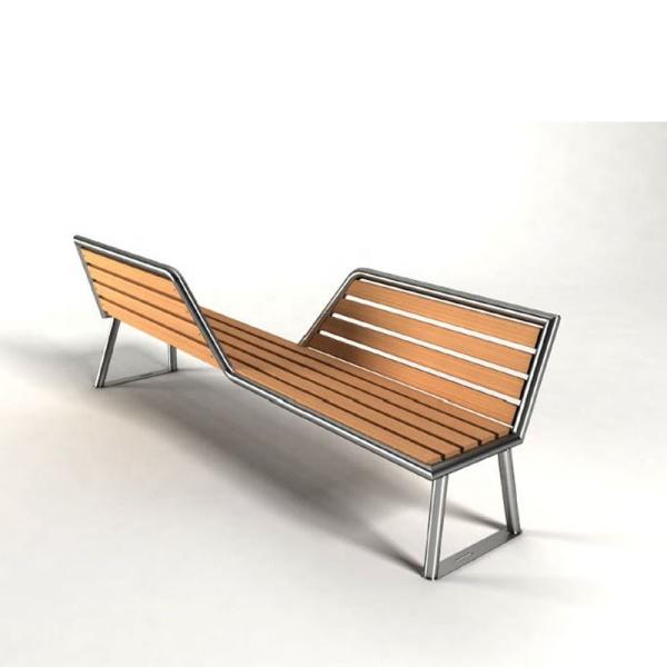 Buy Commercial 150cm Steel And Wood Public Art Benches at wholesale prices